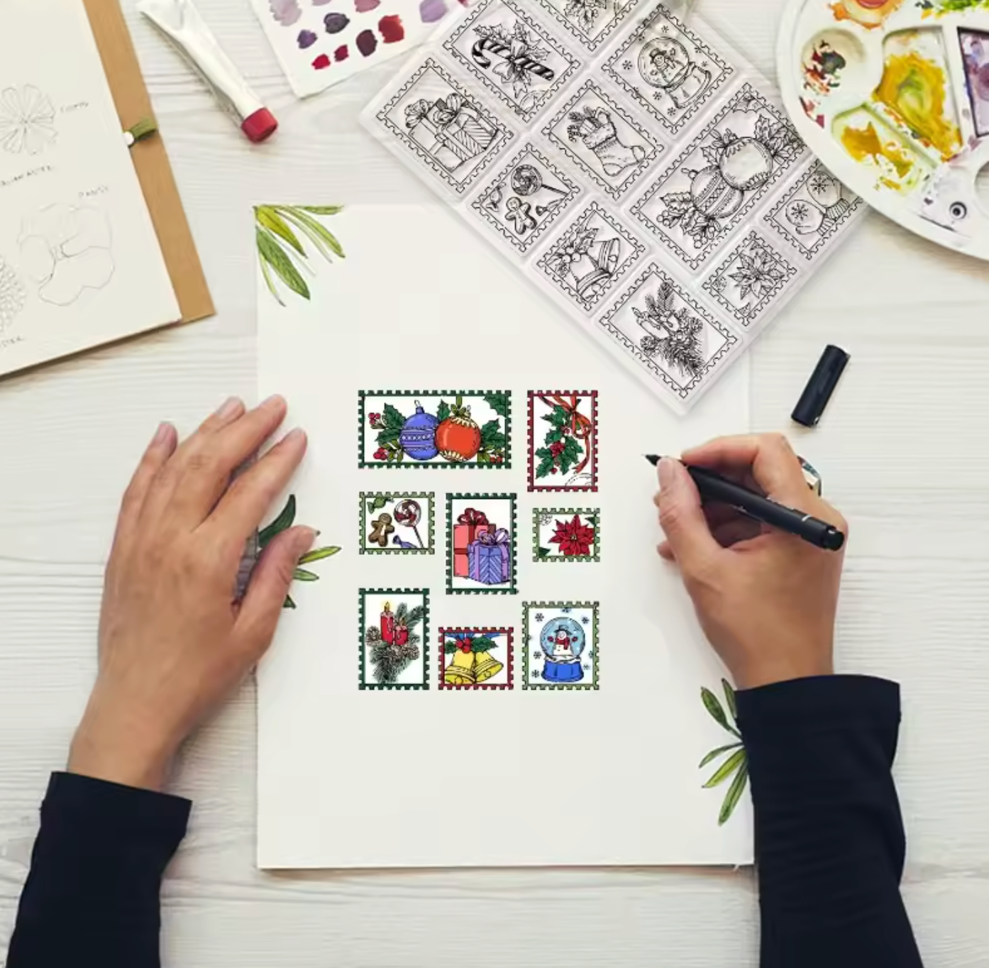 Sellos de Silicon Timbres navideños