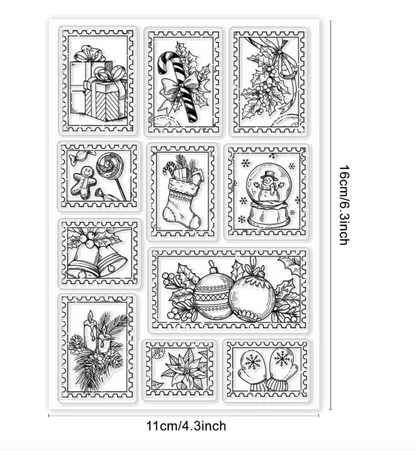 Sellos de Silicon Timbres navideños