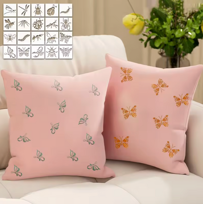 20 Stencils Insectos & animales