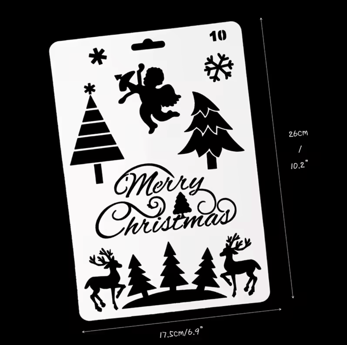 12 Stencils Navideños Grandes