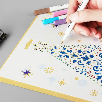 12 Stencils Navideños Grandes