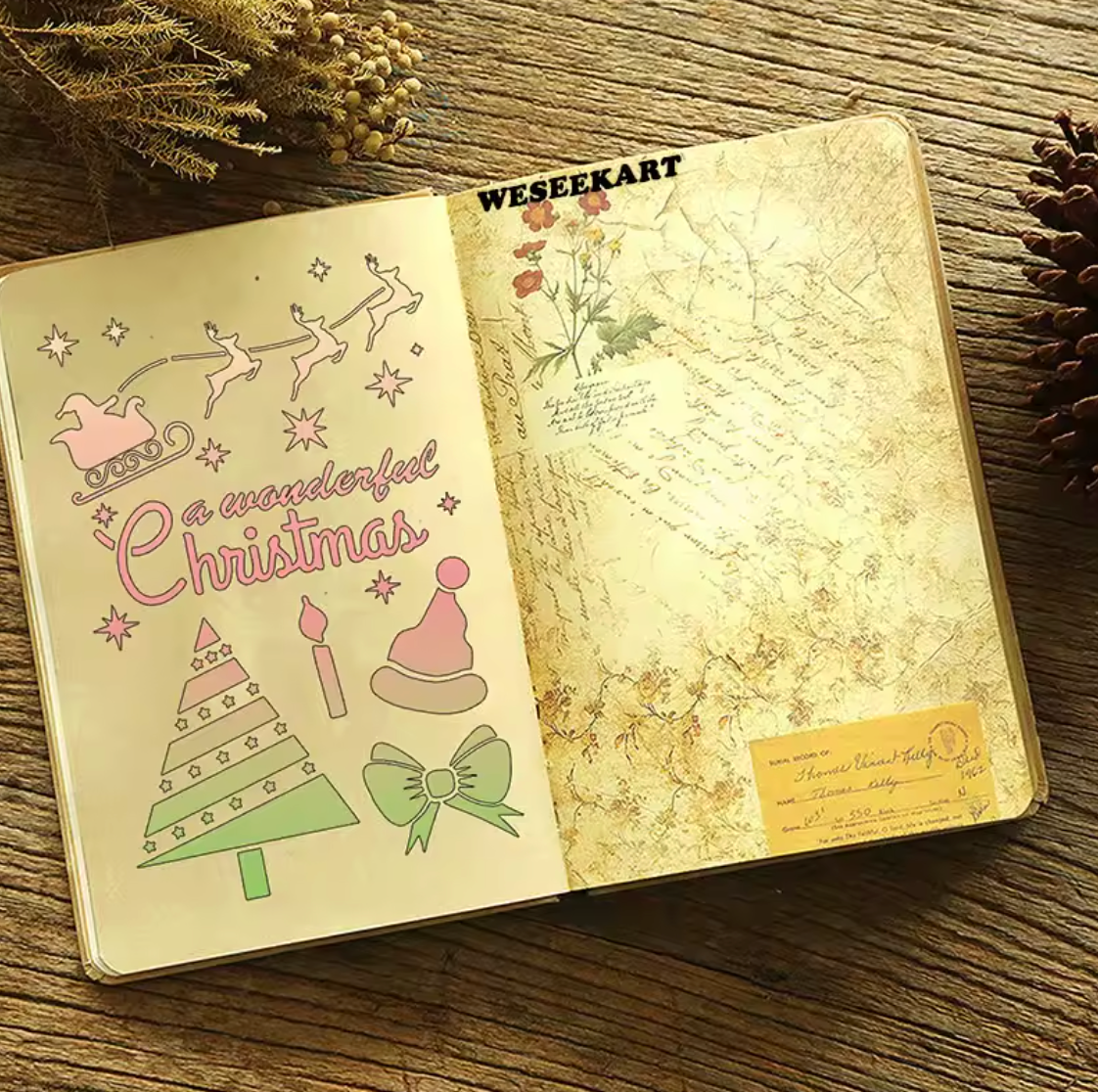 12 Stencils Navideños Grandes