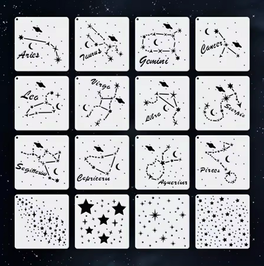 16 Stencils Constelaciones & Estrellas