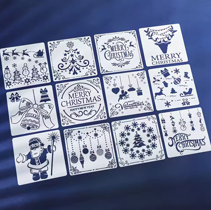 12 Stencils Navideños