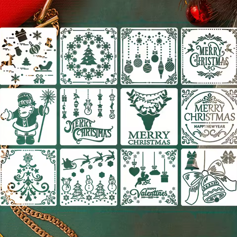 12 Stencils Navideños