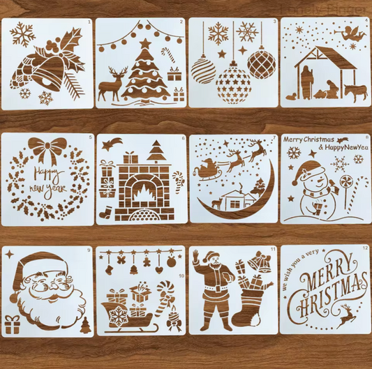 12 Stencils Navideños