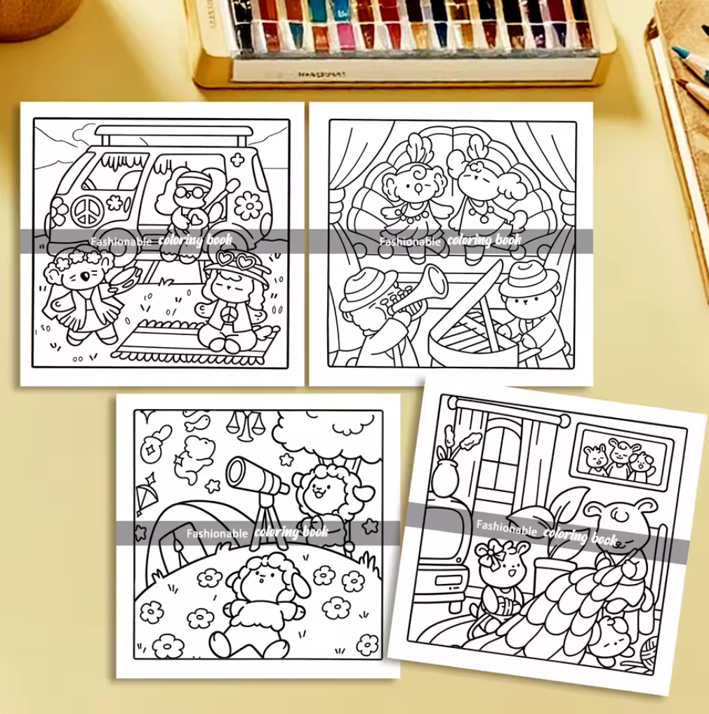 Cuaderno de colorear Comfy & Cosy