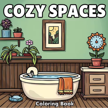 Cuaderno de colorear Cosy Spaces