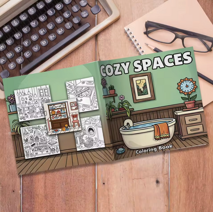 Cuaderno de colorear Cosy Spaces