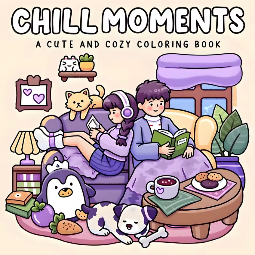 Cuaderno de colorear Chill Moments
