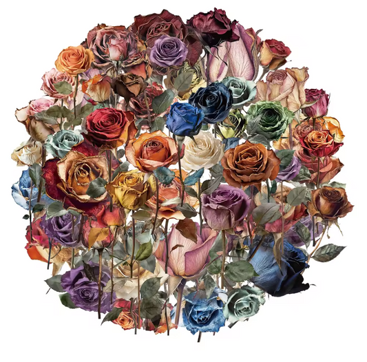 50 Stickers transparentes Rosas