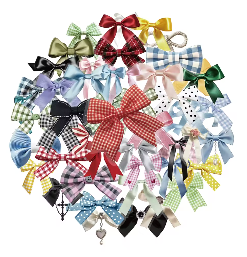 50 Stickers transparentes Moños