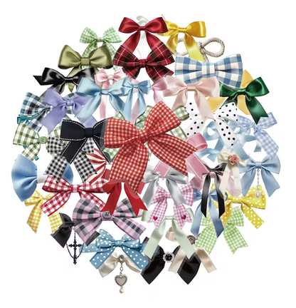 50 Stickers transparentes Moños