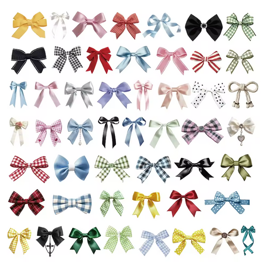 50 Stickers transparentes Moños