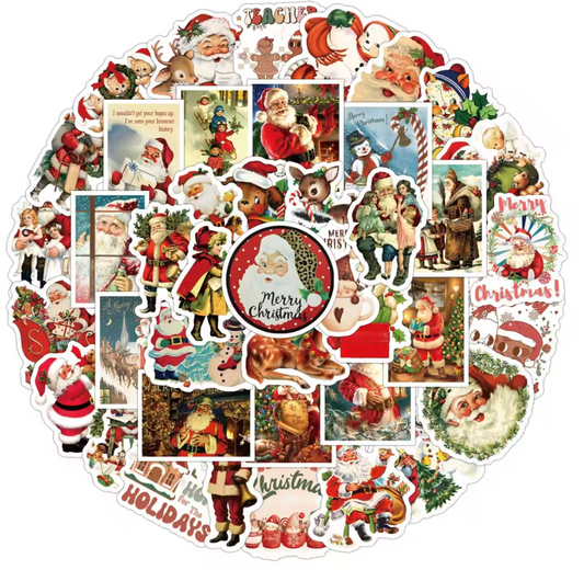 50 Stickers Vinil Navidad