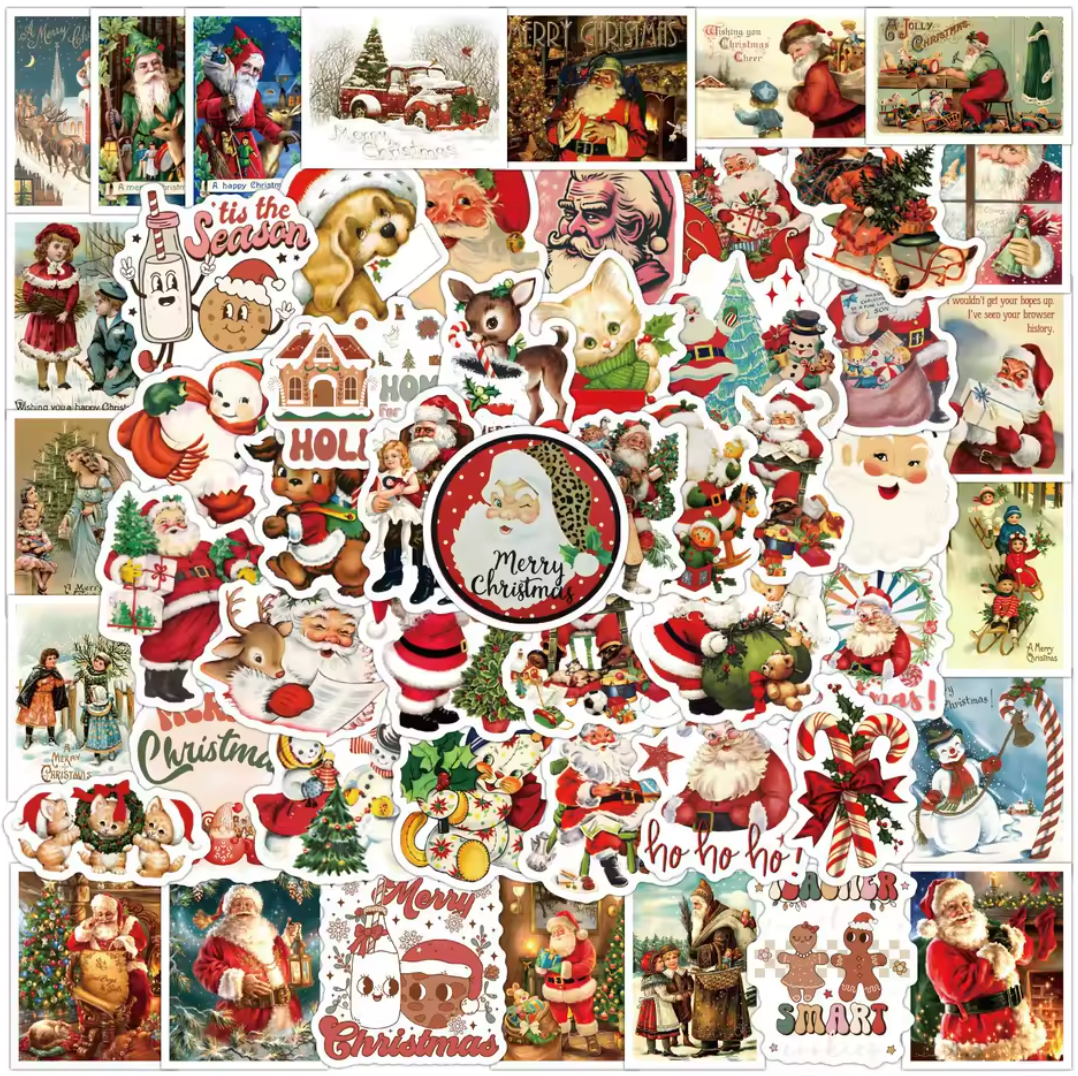 50 Stickers Vinil Navidad