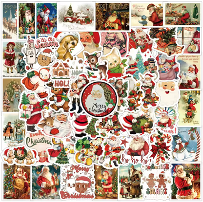 50 Stickers Vinil Navidad