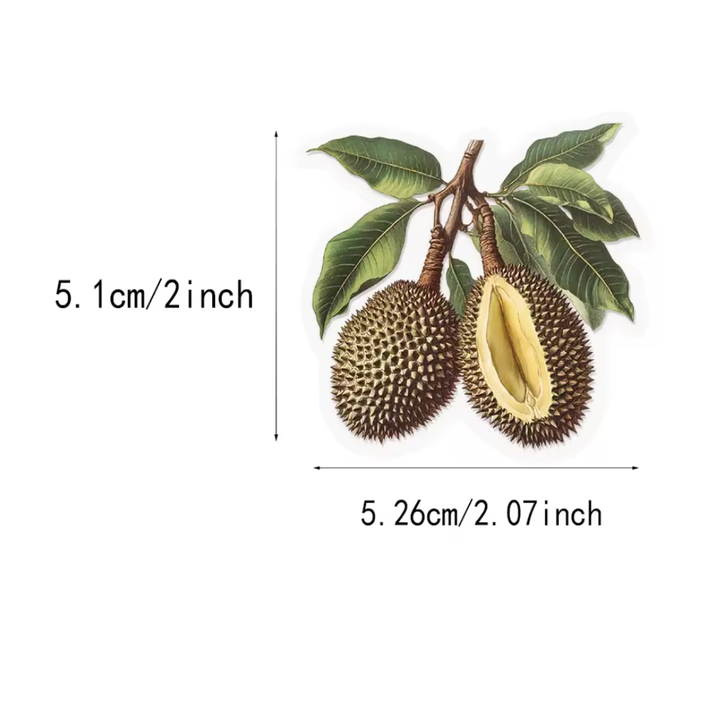 50 Stickers Transparentes Frutas