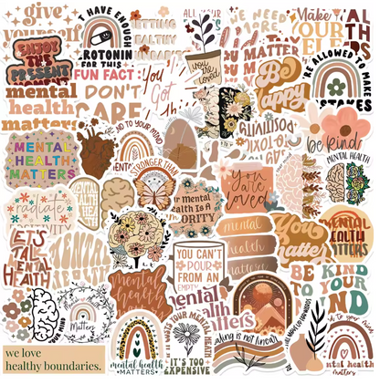 50 Stickers Vinil Tonos Beige