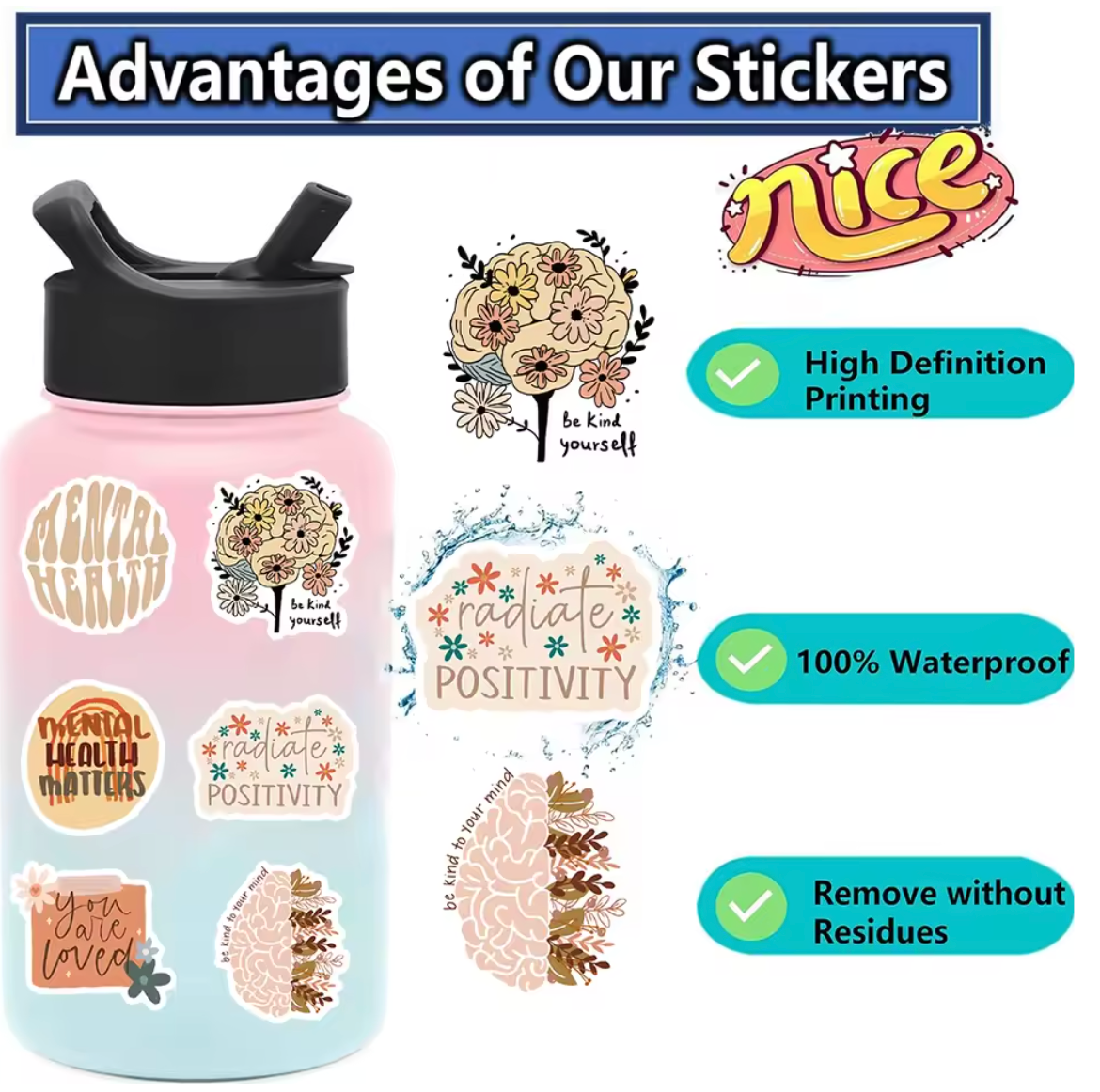 50 Stickers Vinil Tonos Beige – La Papelería Mágica