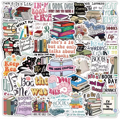 50 Stickers Vinil Libros