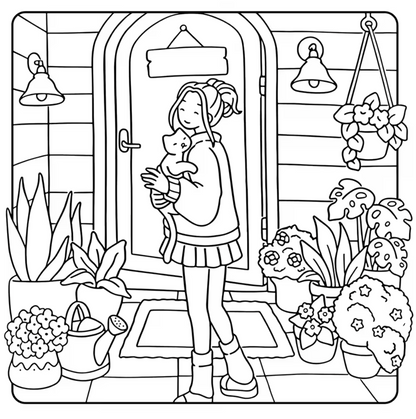 Libro de colorear Cozy Home