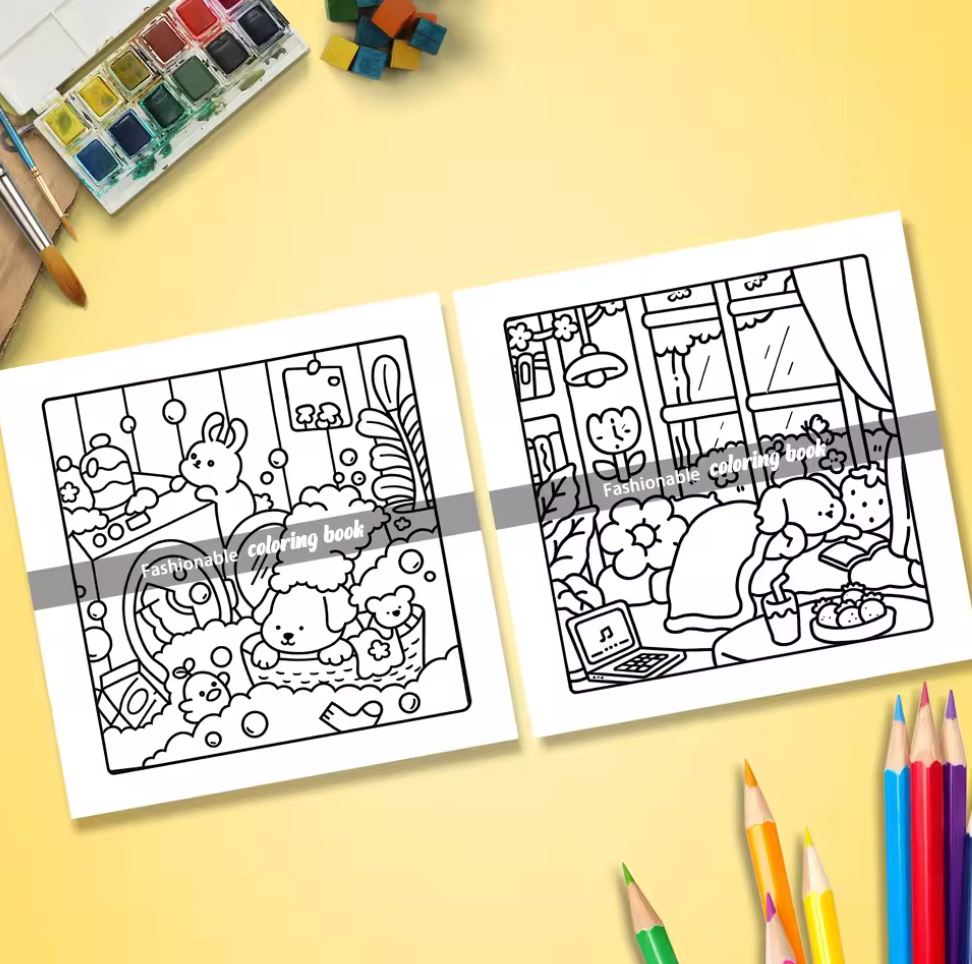 Libro de colorear Cozy Cuties