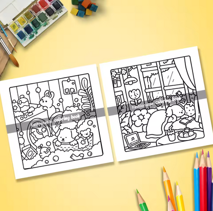 Libro de colorear Cozy Cuties