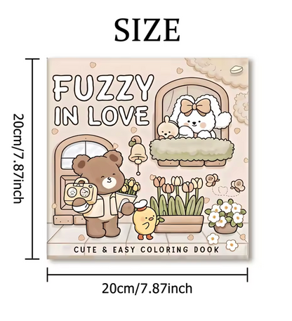 Libro de colorear Fuzzy in Love