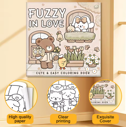 Libro de colorear Fuzzy in Love