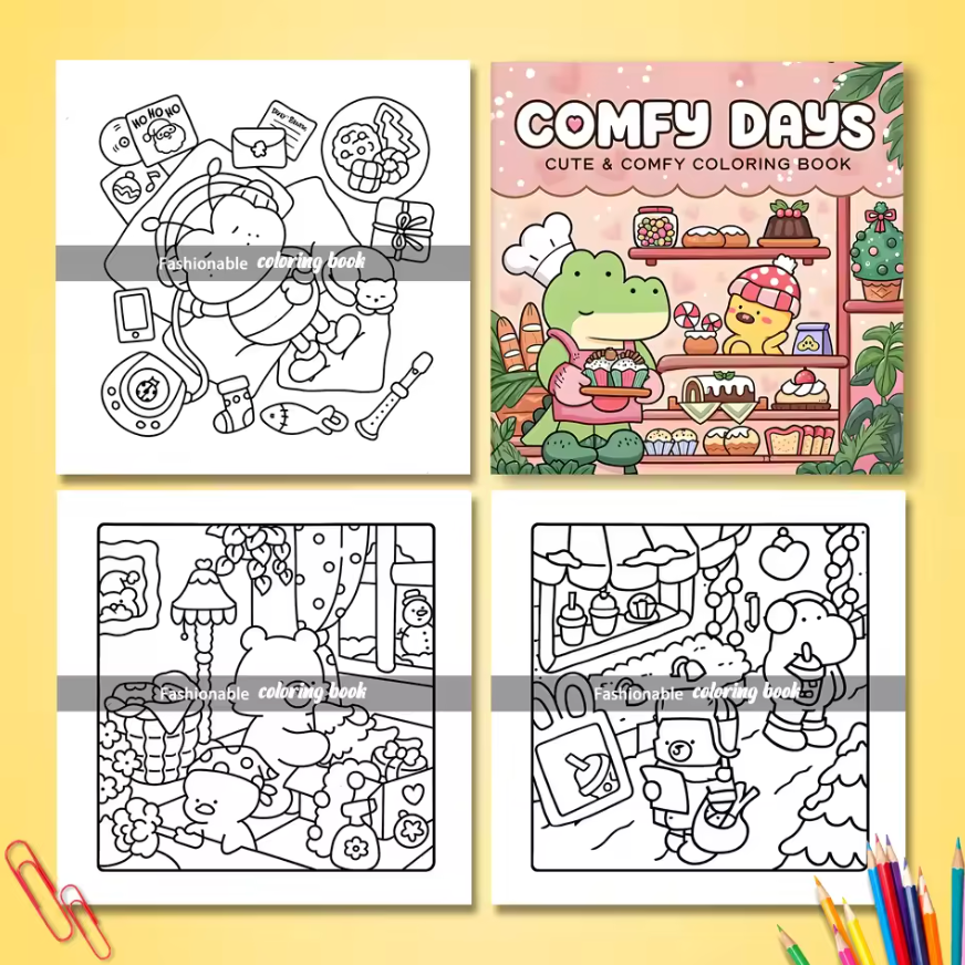 Libro de colorear Comfy Days