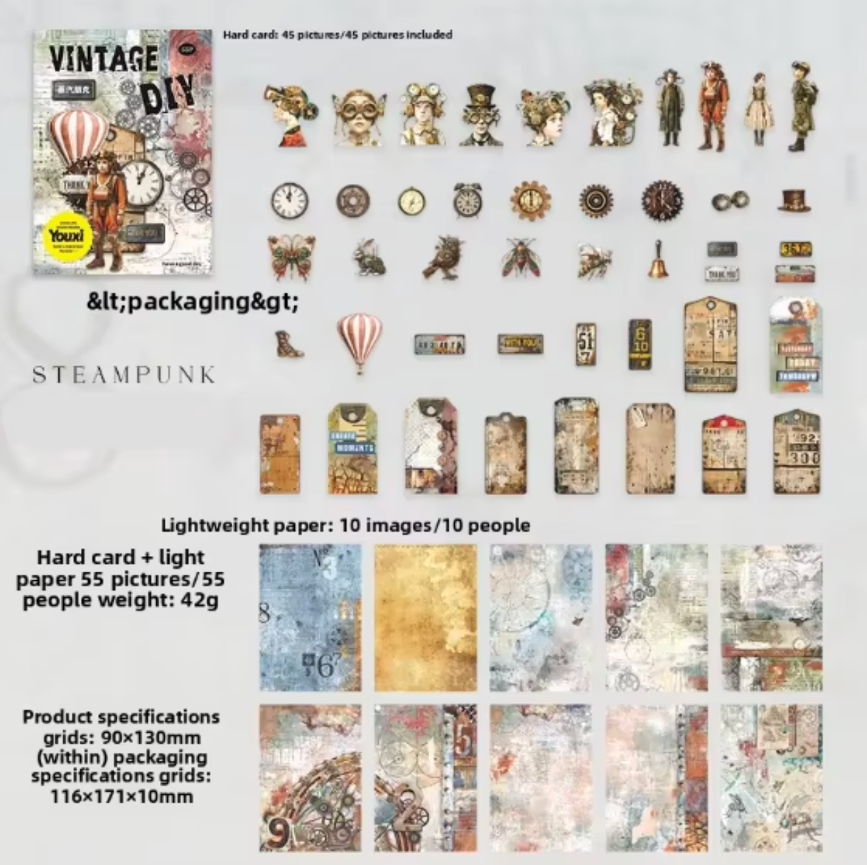 Kit de 55 piezas - Retro