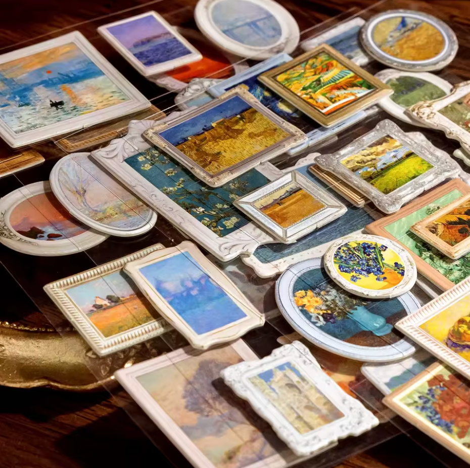 2 Hojas de Stickers Pinturas museo