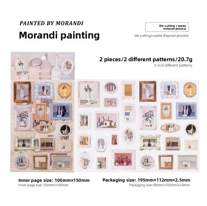 2 Hojas de Stickers Pinturas museo