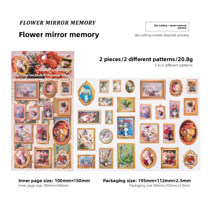 2 Hojas de Stickers Pinturas museo