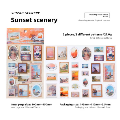 2 Hojas de Stickers Pinturas museo