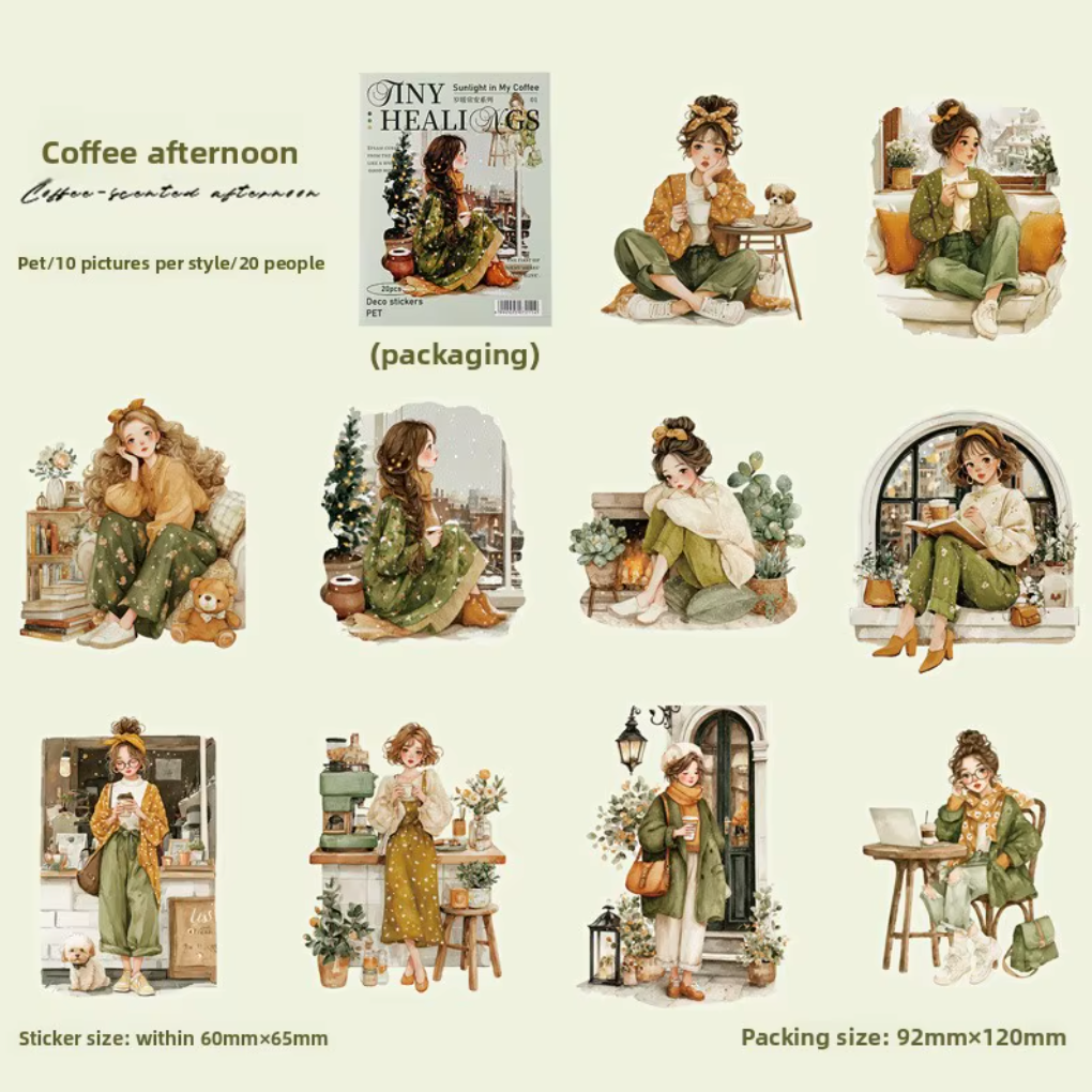 20 Stickers Tiny Healing