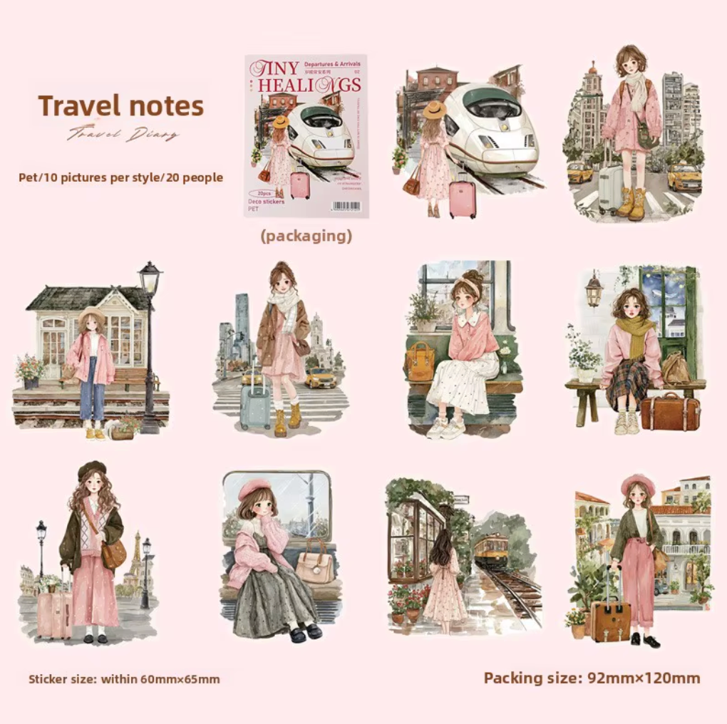 20 Stickers Tiny Healing