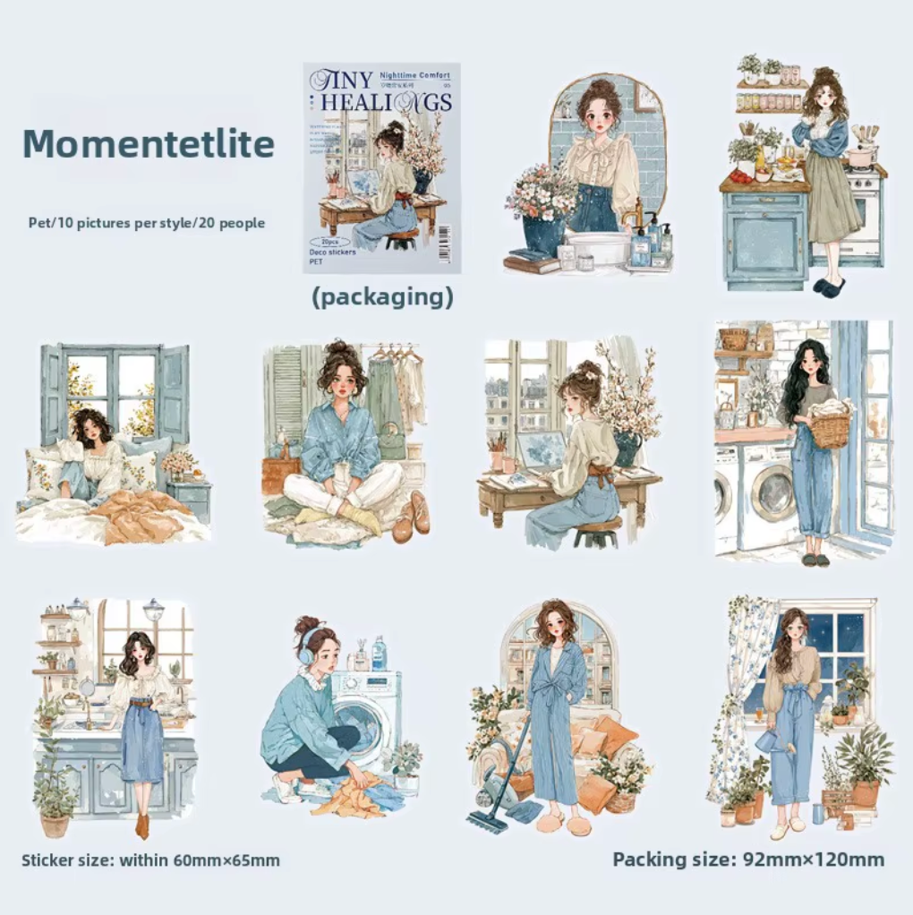 20 Stickers Tiny Healing