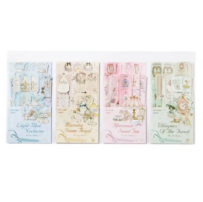 20 Tiras Light colors con foil dorado