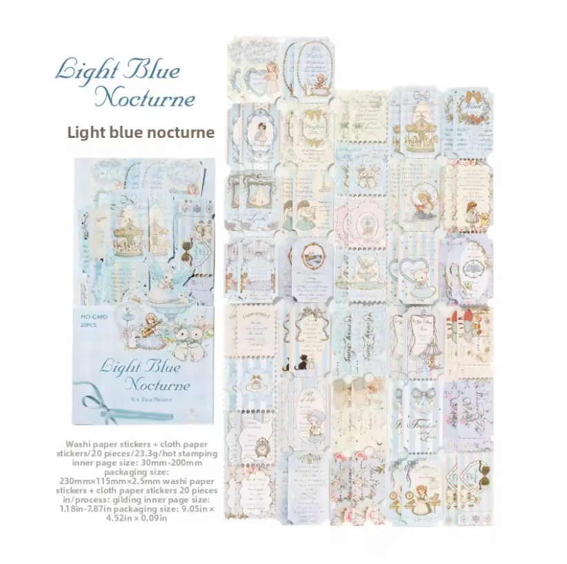 20 Tiras Light colors con foil dorado