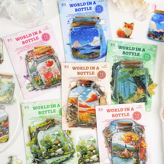 15 Stickers de Frascos Grandes