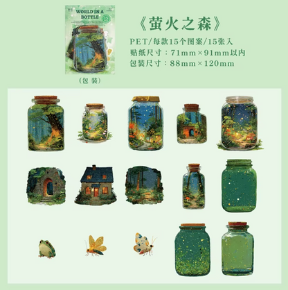 15 Stickers de Frascos Grandes