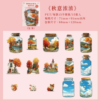 15 Stickers de Frascos Grandes