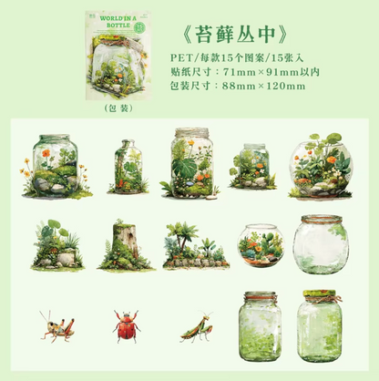 15 Stickers de Frascos Grandes