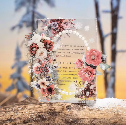 Rollo de Stickers Flores de Invierno