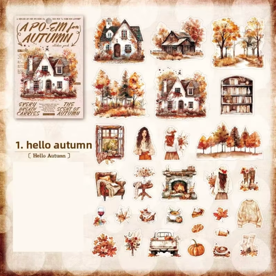 30 Stickers de otoño
