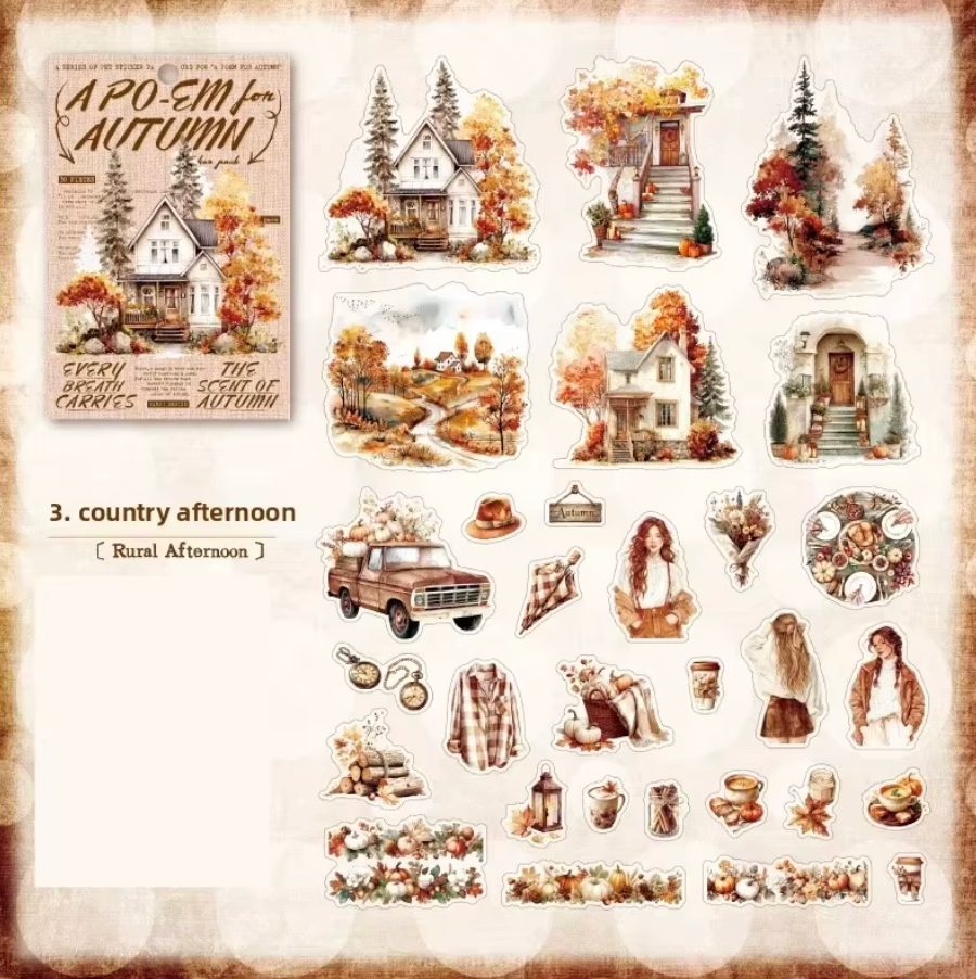 30 Stickers de otoño