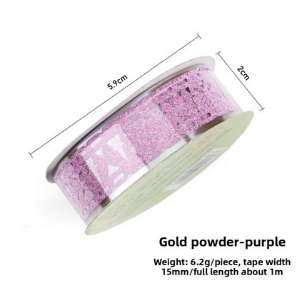Washi Tape - Cinta brillante Encaje