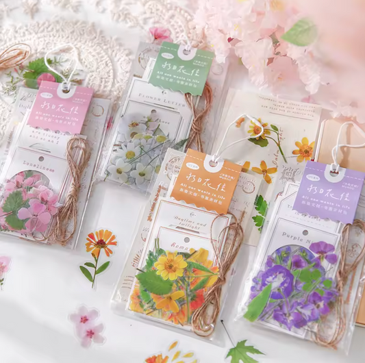 Kit de 54 piezas Flores & marcos foil holografico